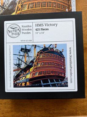 Nautilus Wooden Puzzle HMS Victory 425 Pieces Complete Special Shaped Pieces